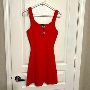 NWT Christian Lacroix red crystal bow mini dress